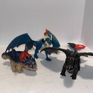 Lot Of 3 Dreamworks How To Train Your Dragon Toothless Deadly Nadder Gronckle